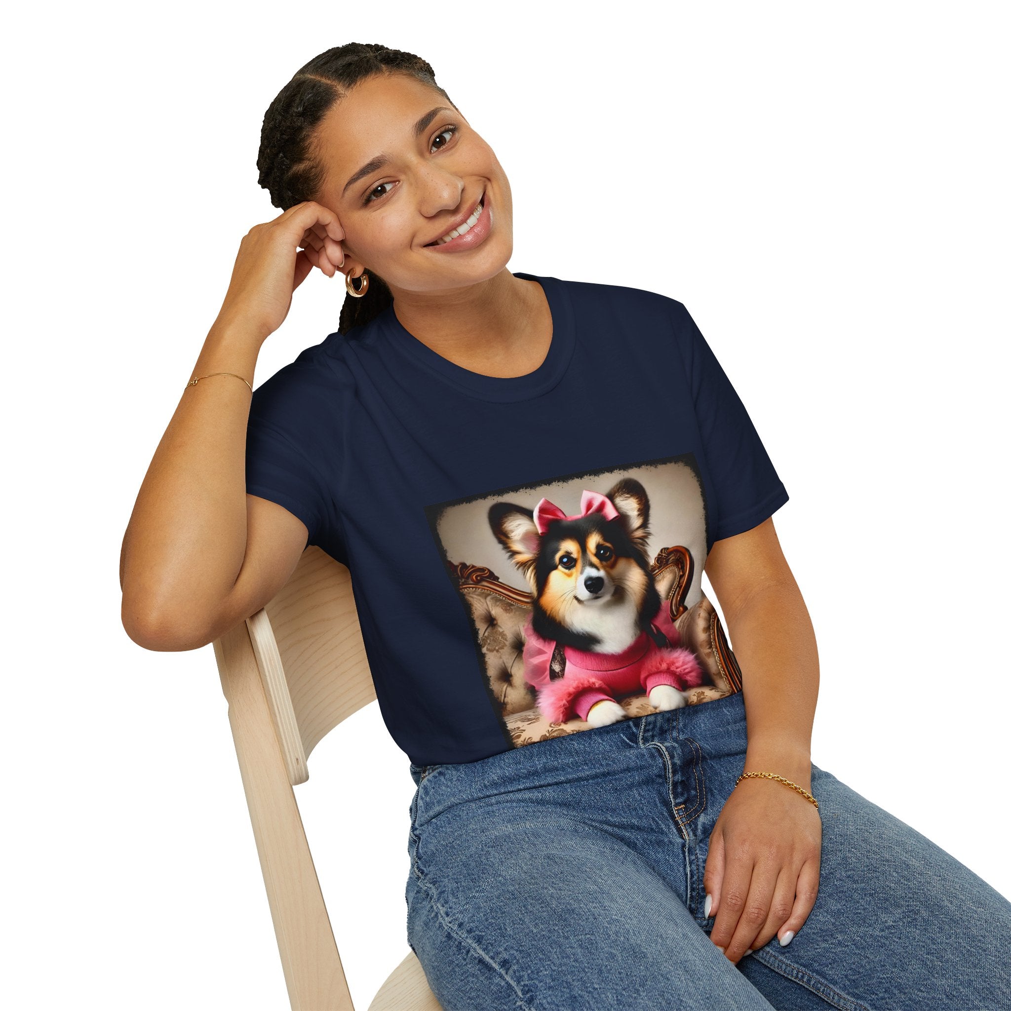 Pembroke Welsh Corgi Pink Luxe | Unisex Dog T-Shirt