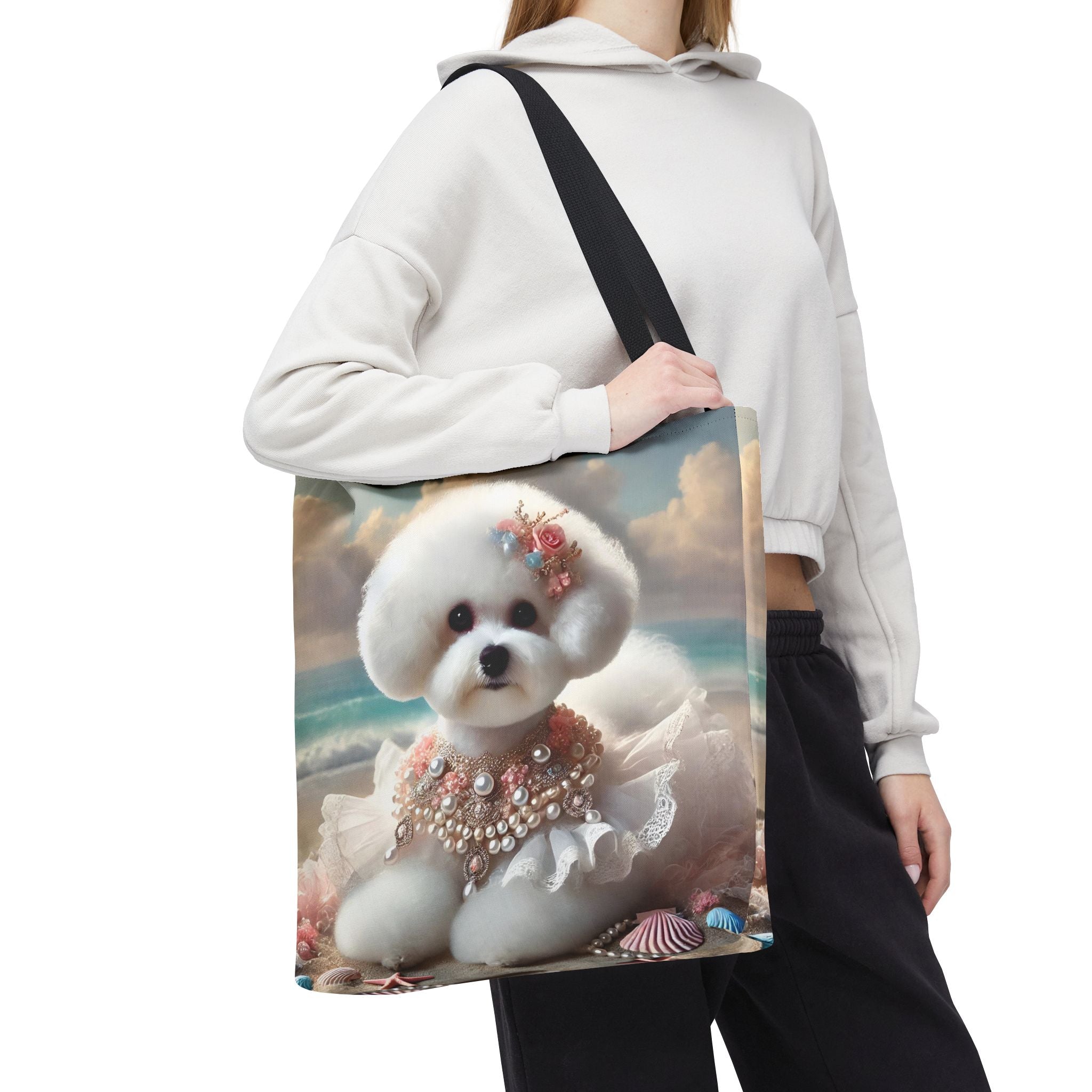 Bichon Frise Tote Bag | Beach Beauty Dog Lover Gift
