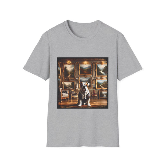 Bulldog Canvas Queen design dog lover unisex t-shirt in sport grey