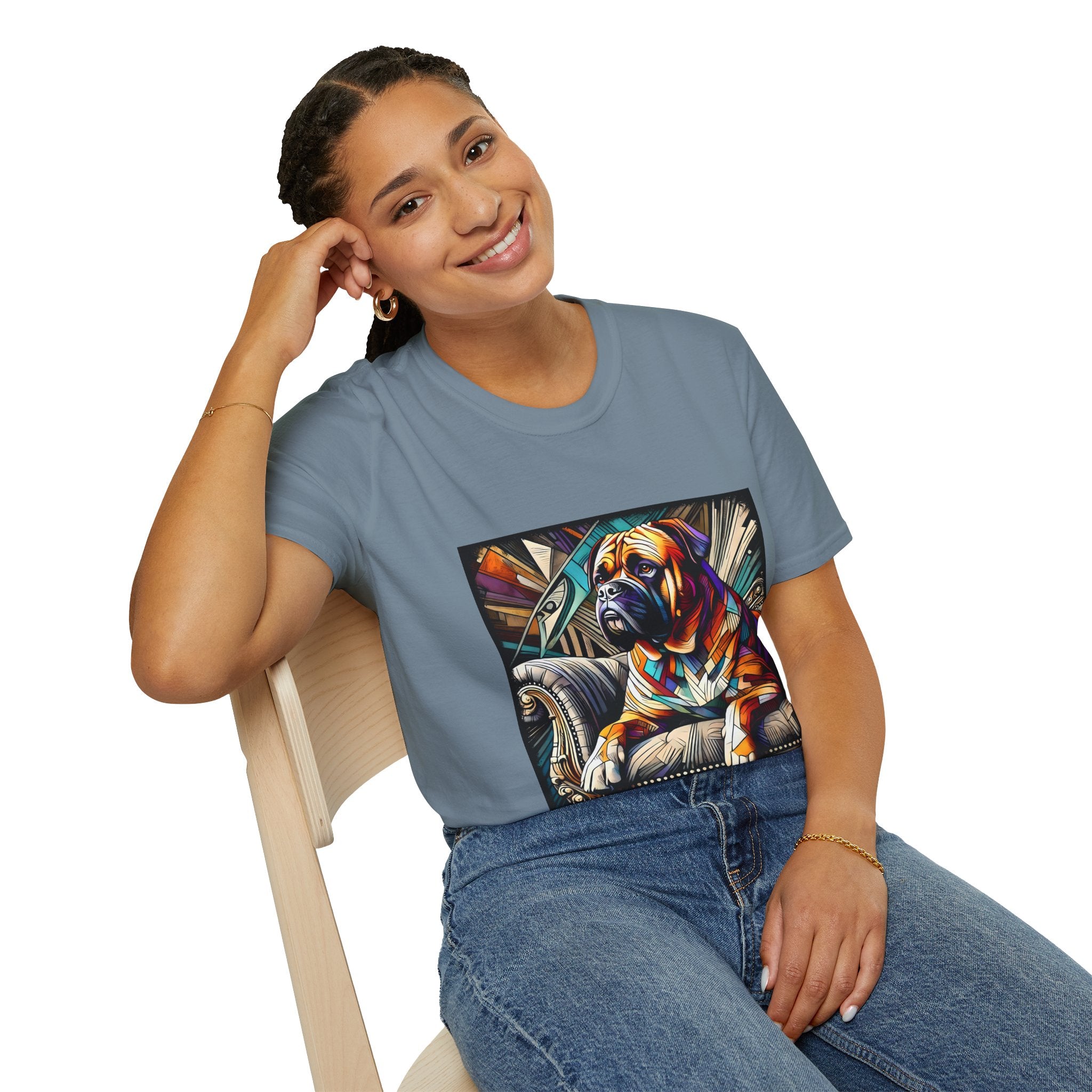 Bullmastiff Vivid Geometric | Unisex Dog T-Shirt