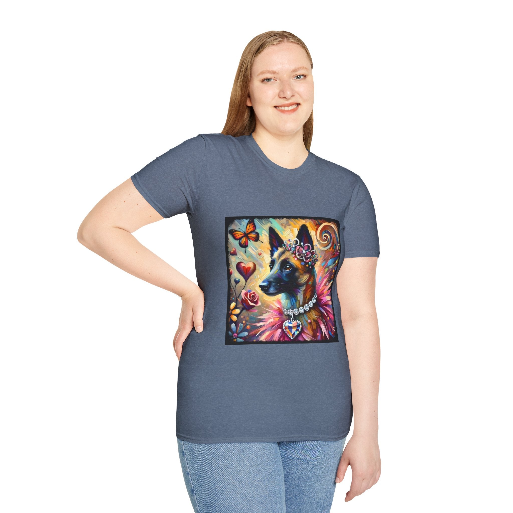 Belgian Malinois Diamond Heart Classic | Unisex Dog T-Shirt