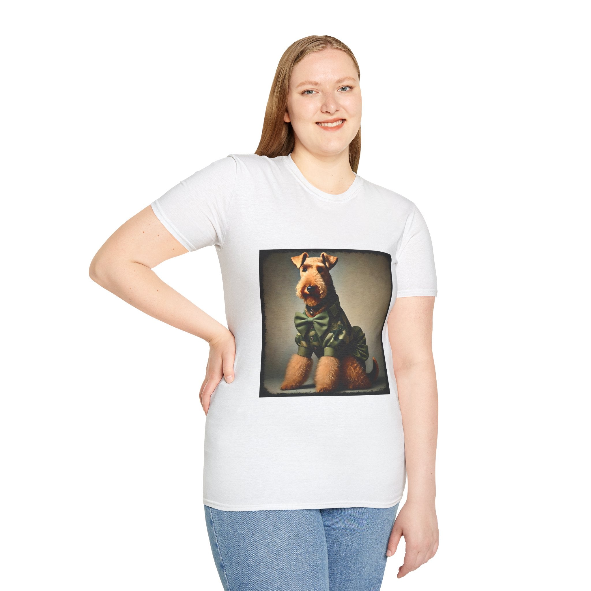 Airedale Terrier Tactical Diva design dog lover unisex t-shirt