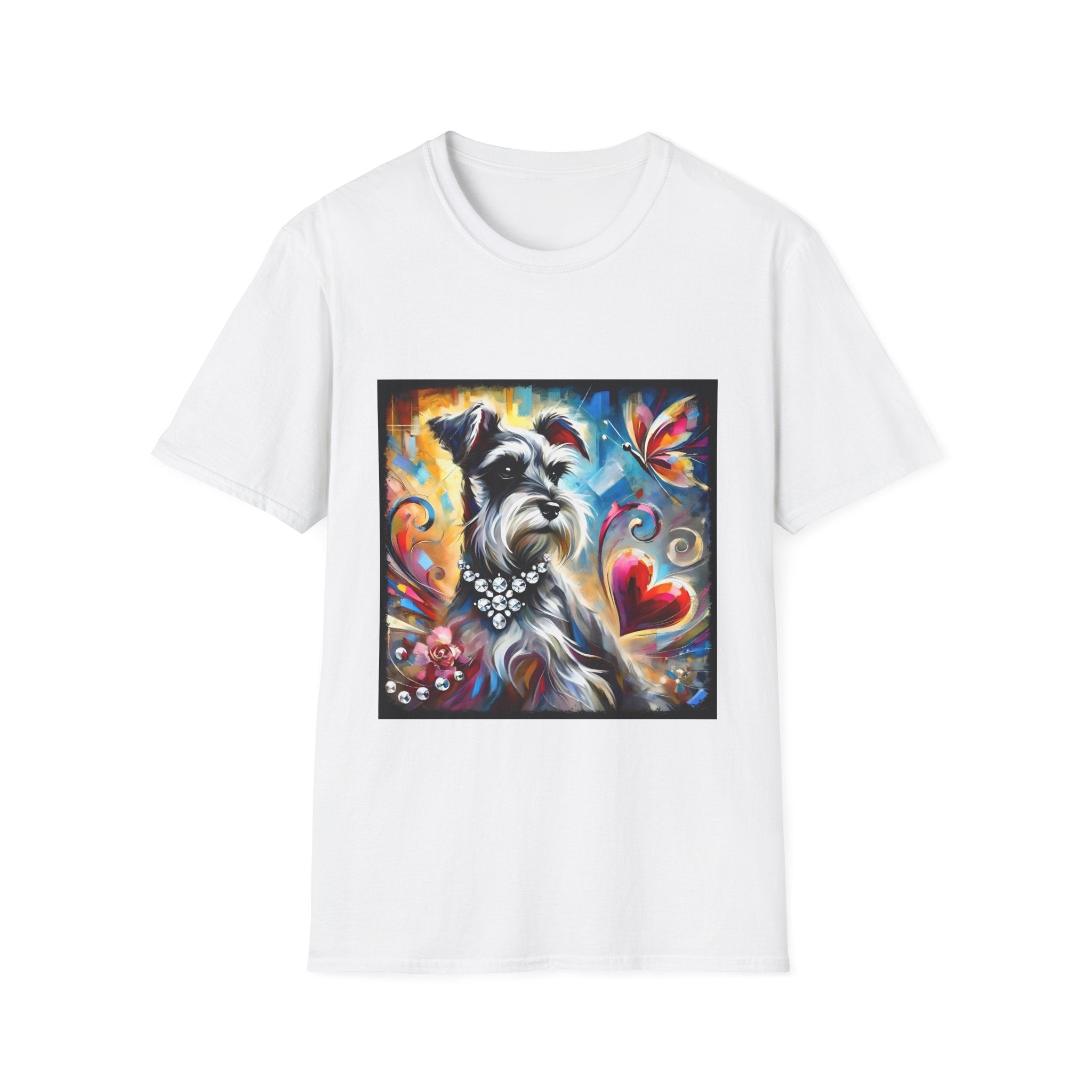 Schnauzer Bold Butterfly Classic | Unisex Dog T-Shirt