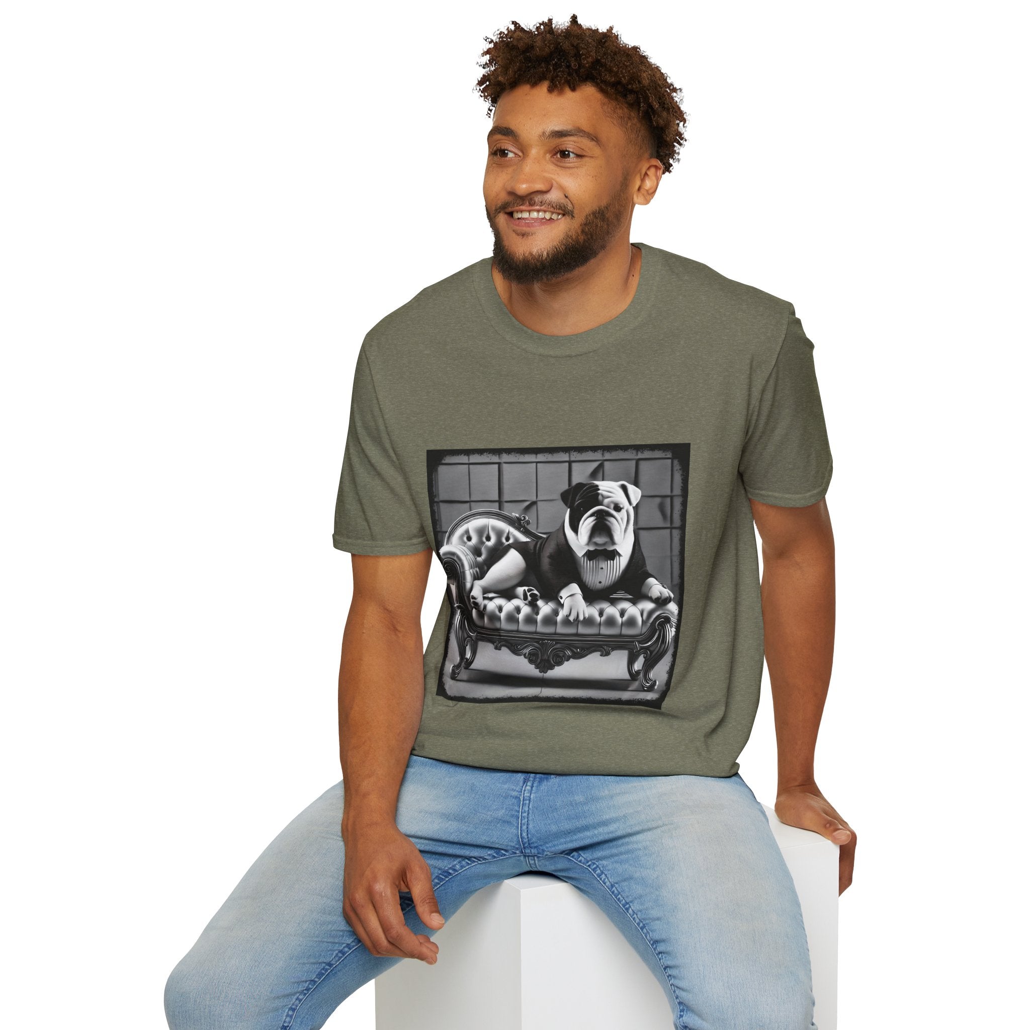 Bulldog B&W Boss | Unisex Dog T-Shirt
