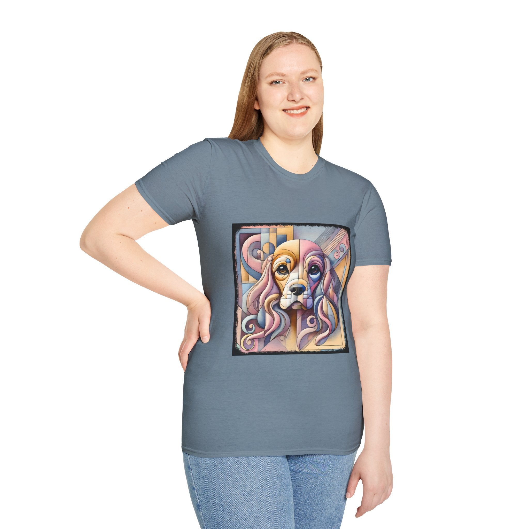 Cocker Spaniel Pastel Geometric | Unisex Dog T-Shirt