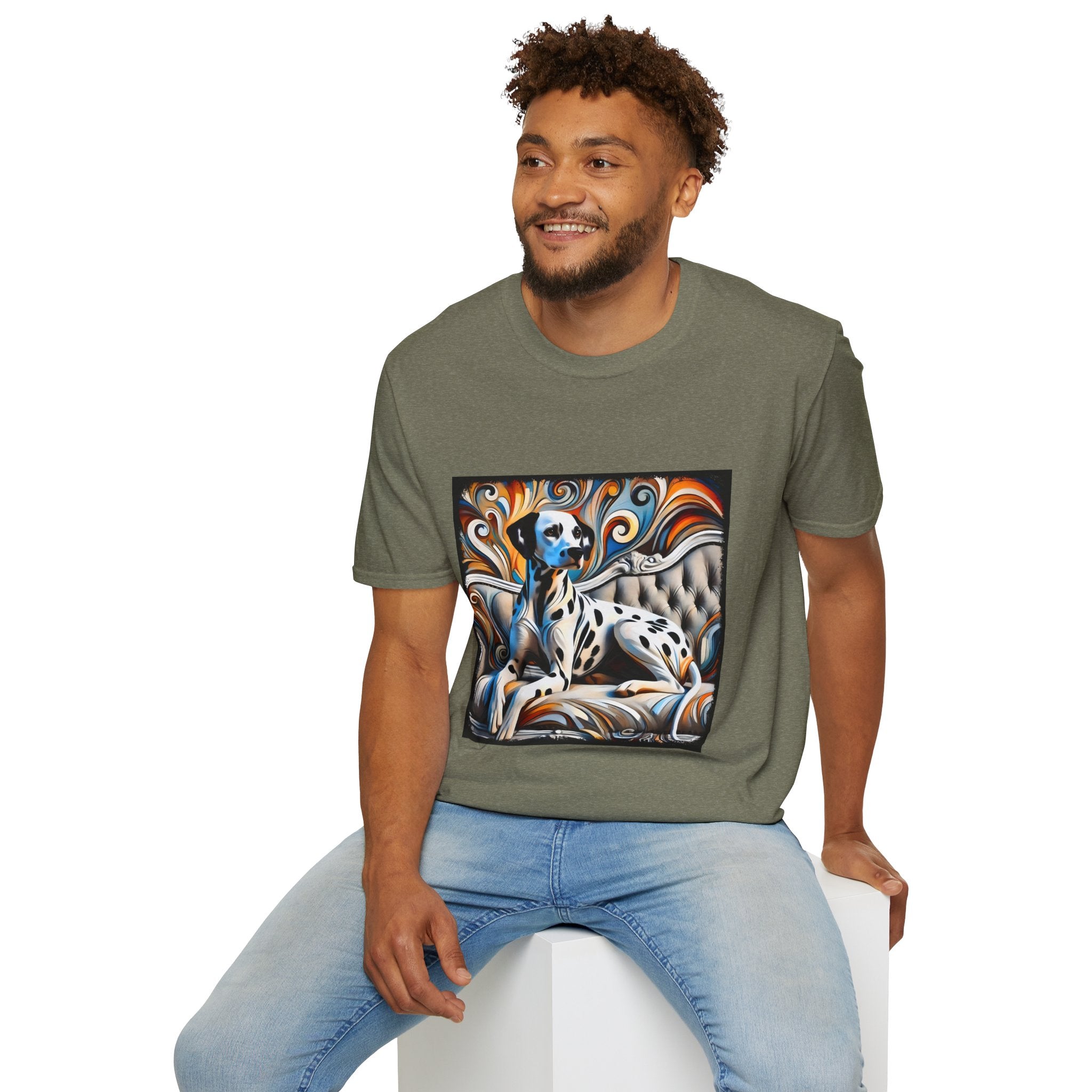 Dalmatian vivid Swirl | Unisex Dog T-Shirt