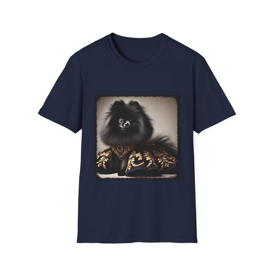 Pomeranian Classy Cutie design dog lover unisex t-shirt in navy