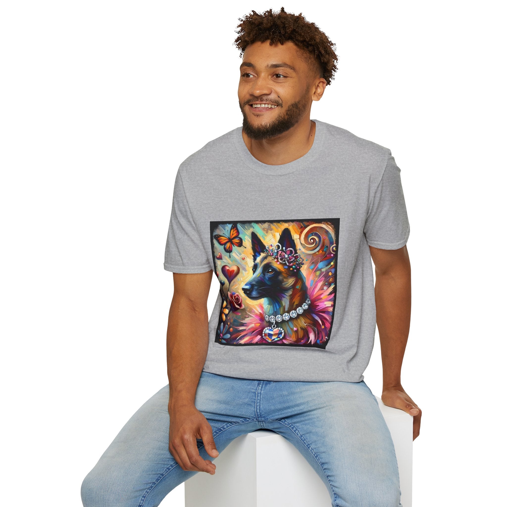 Belgian Malinois Diamond Heart Classic | Unisex Dog T-Shirt