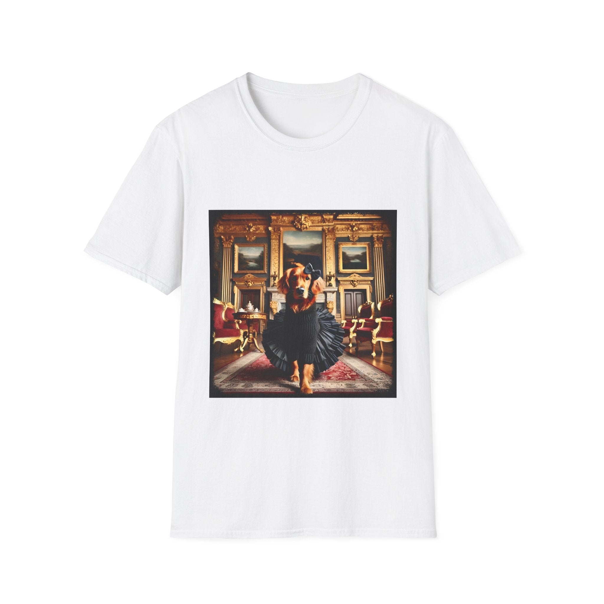 Golden Retriever Golden Runway design dog lover unisex t-shirt in white
