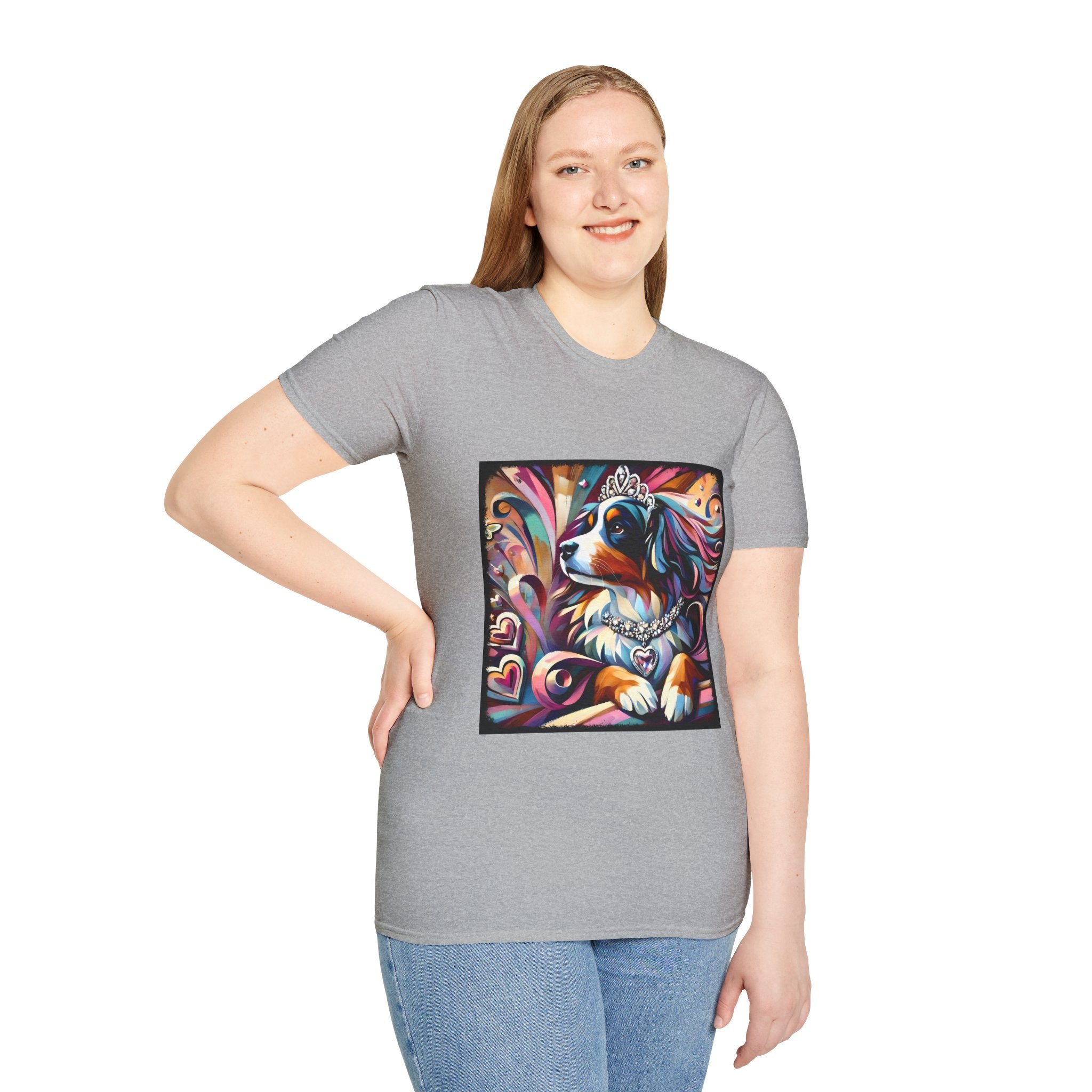Bernese Mountain Dog Diamond Heart Swirl | Unisex Dog T-Shirt