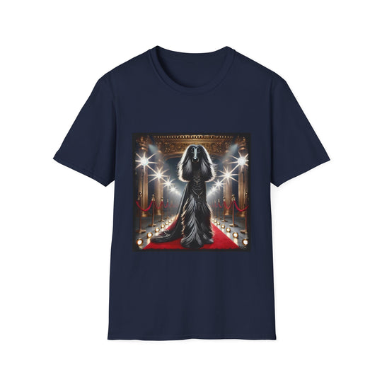 Afghan Hound Show Stopper design dog lover unisex t-shirt in navy