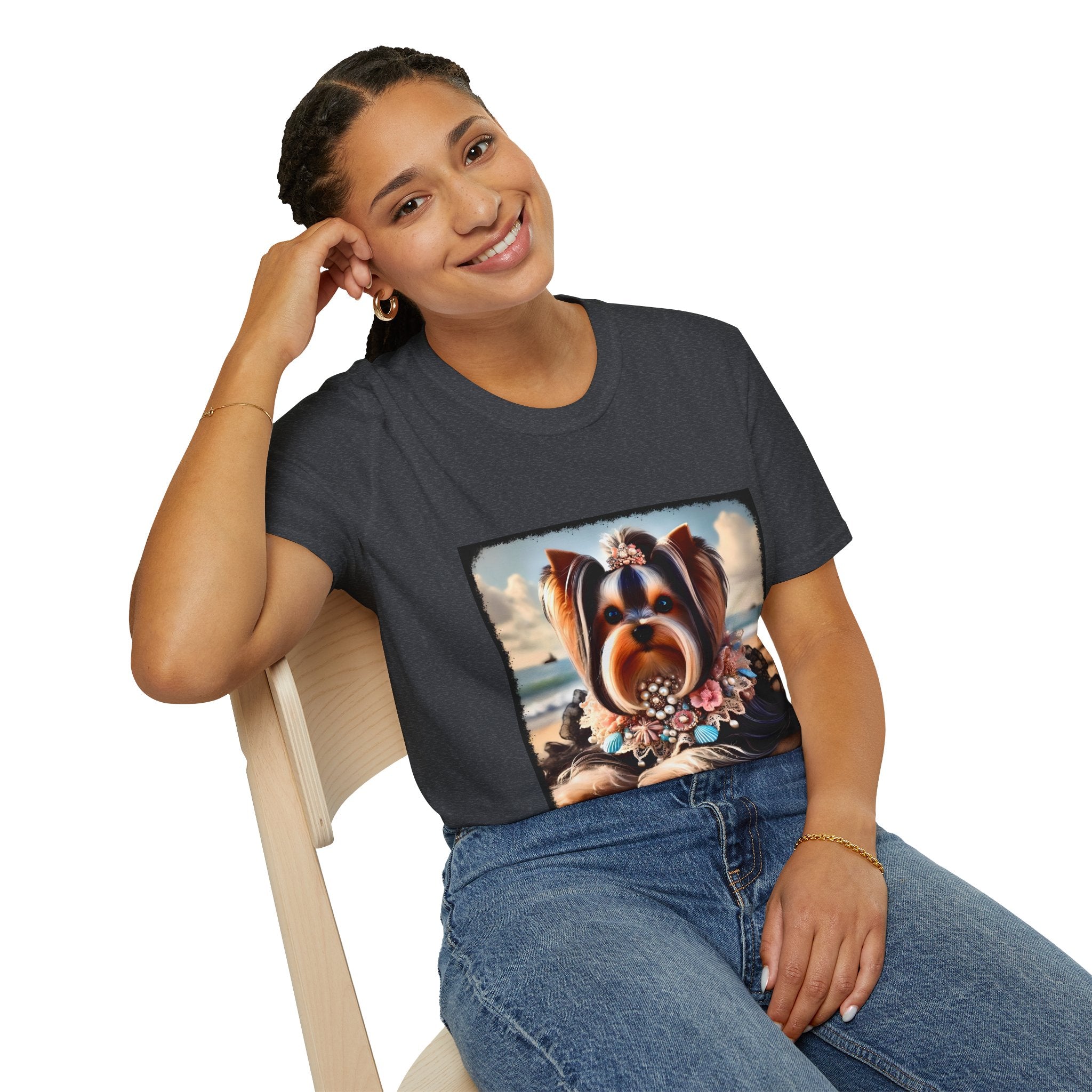 Yorkshire Terrier Seashell Siren | Unisex Dog T-Shirt