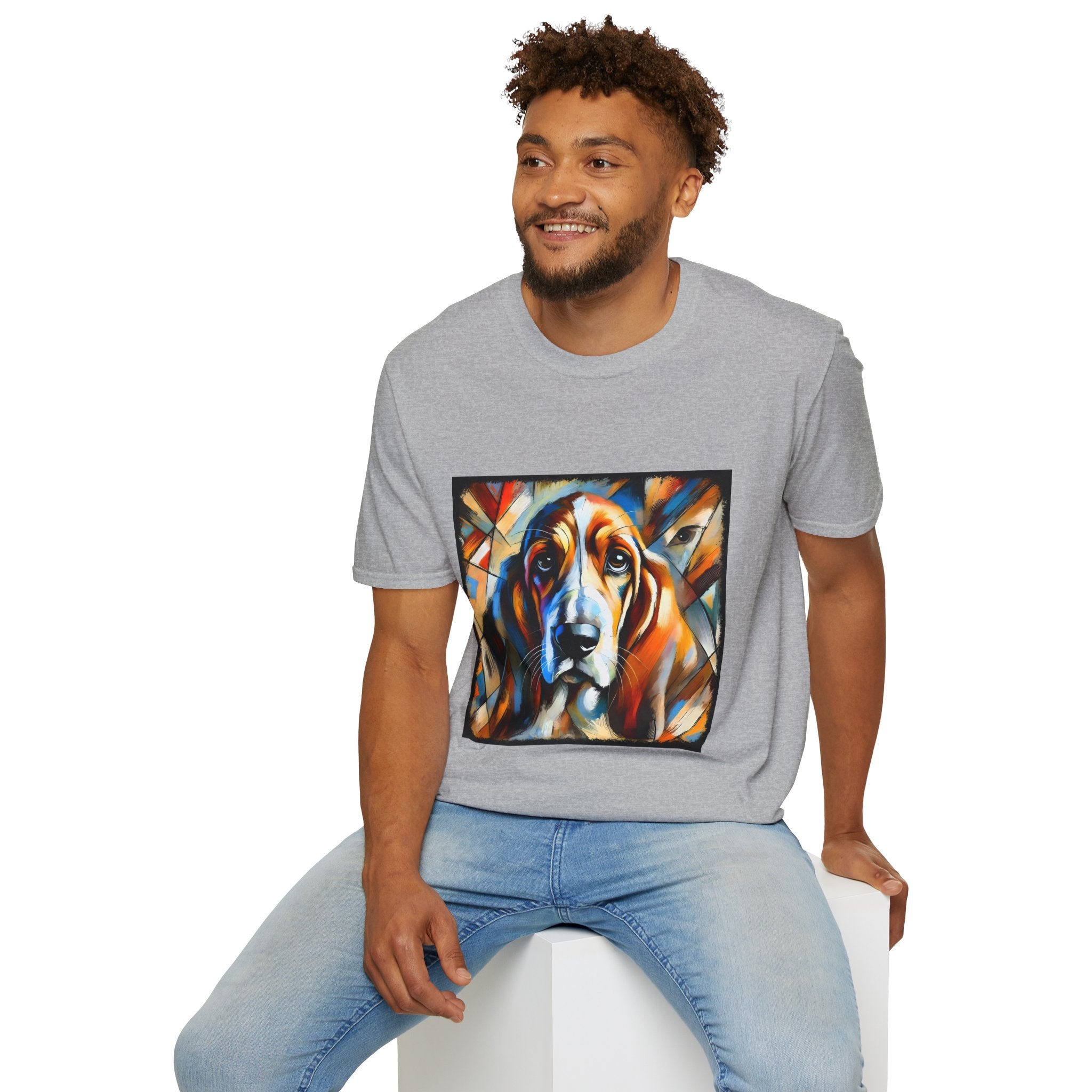 Basset Hound Bold Swirl | Unisex Dog T-Shirt