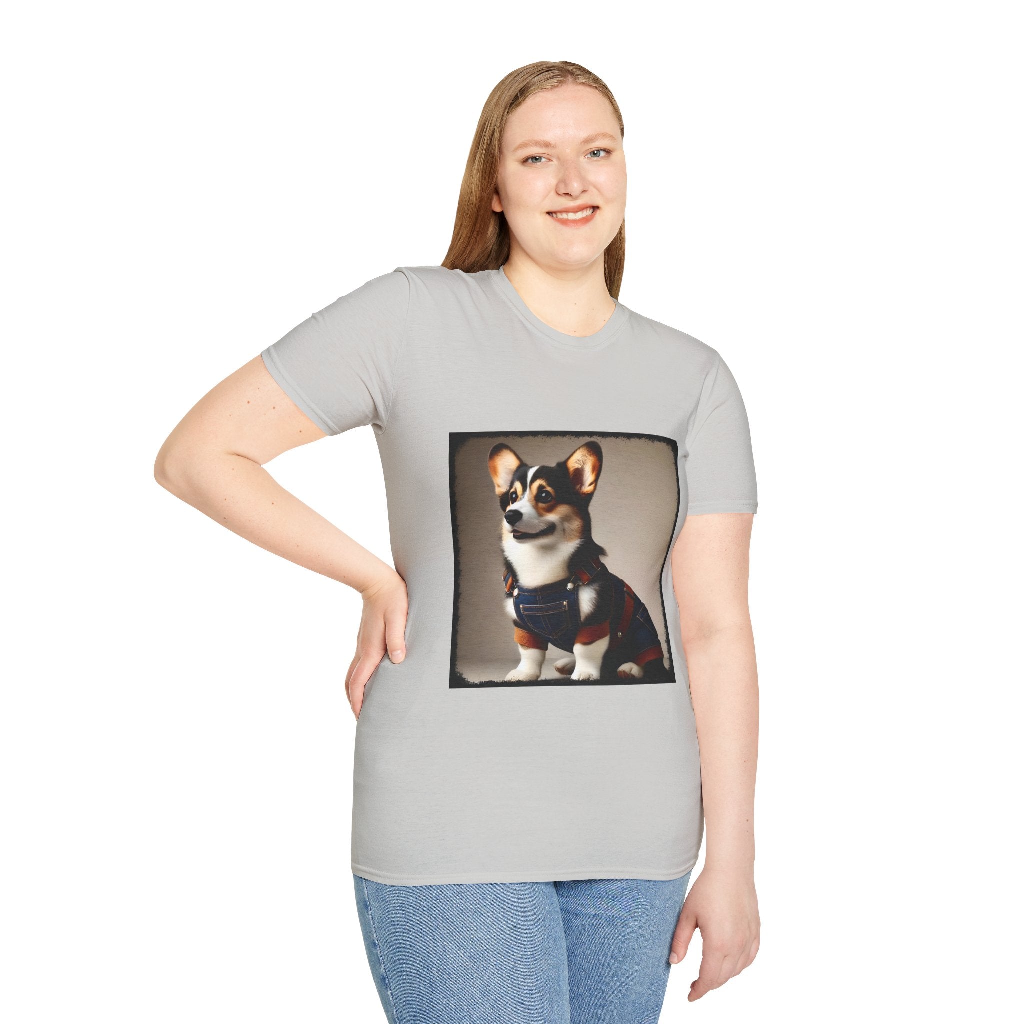 Pembroke Welsh Corgi Denim Dude | Unisex Dog T-Shirt