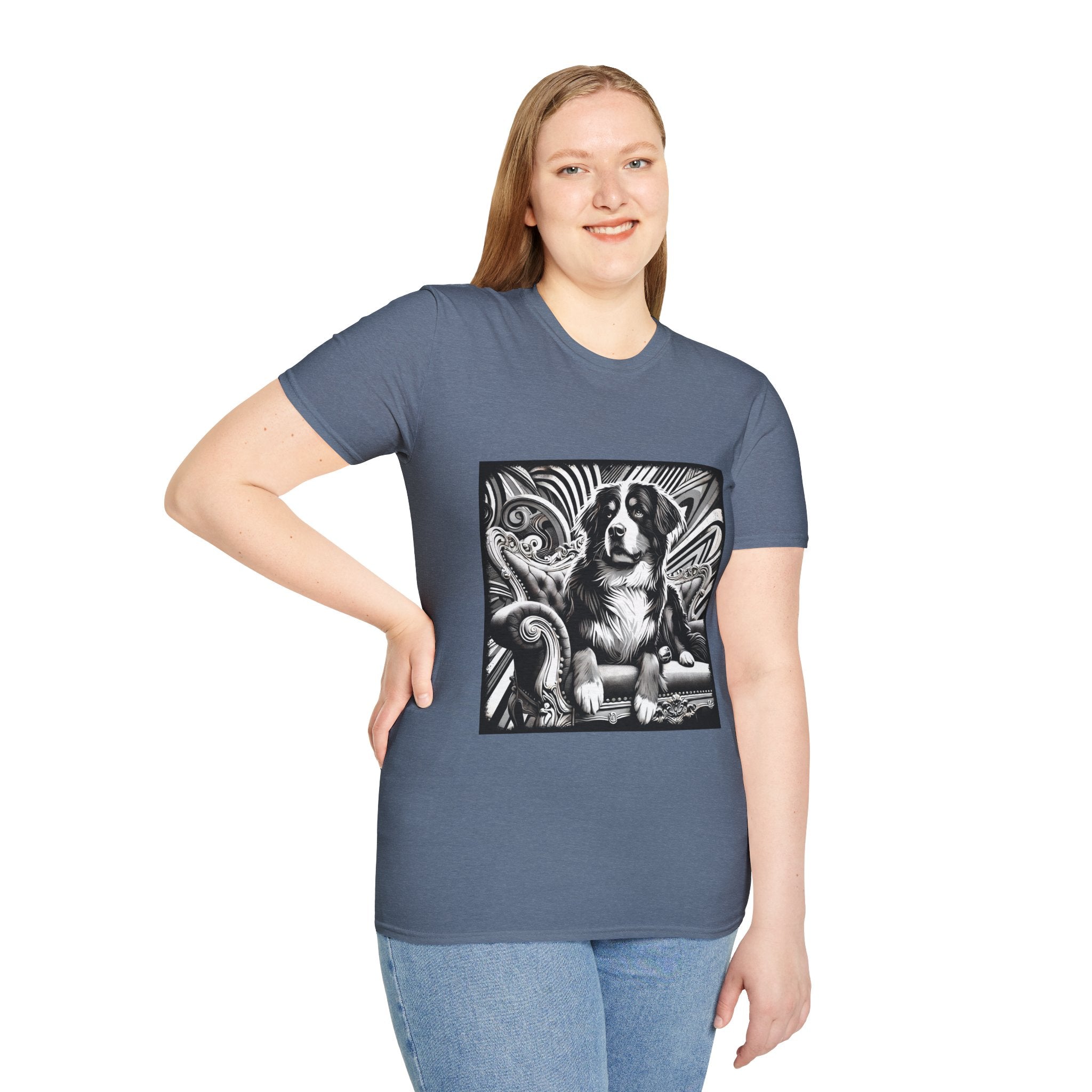 Bernese Mountain Dog B&W Bold | Unisex Dog T-Shirt