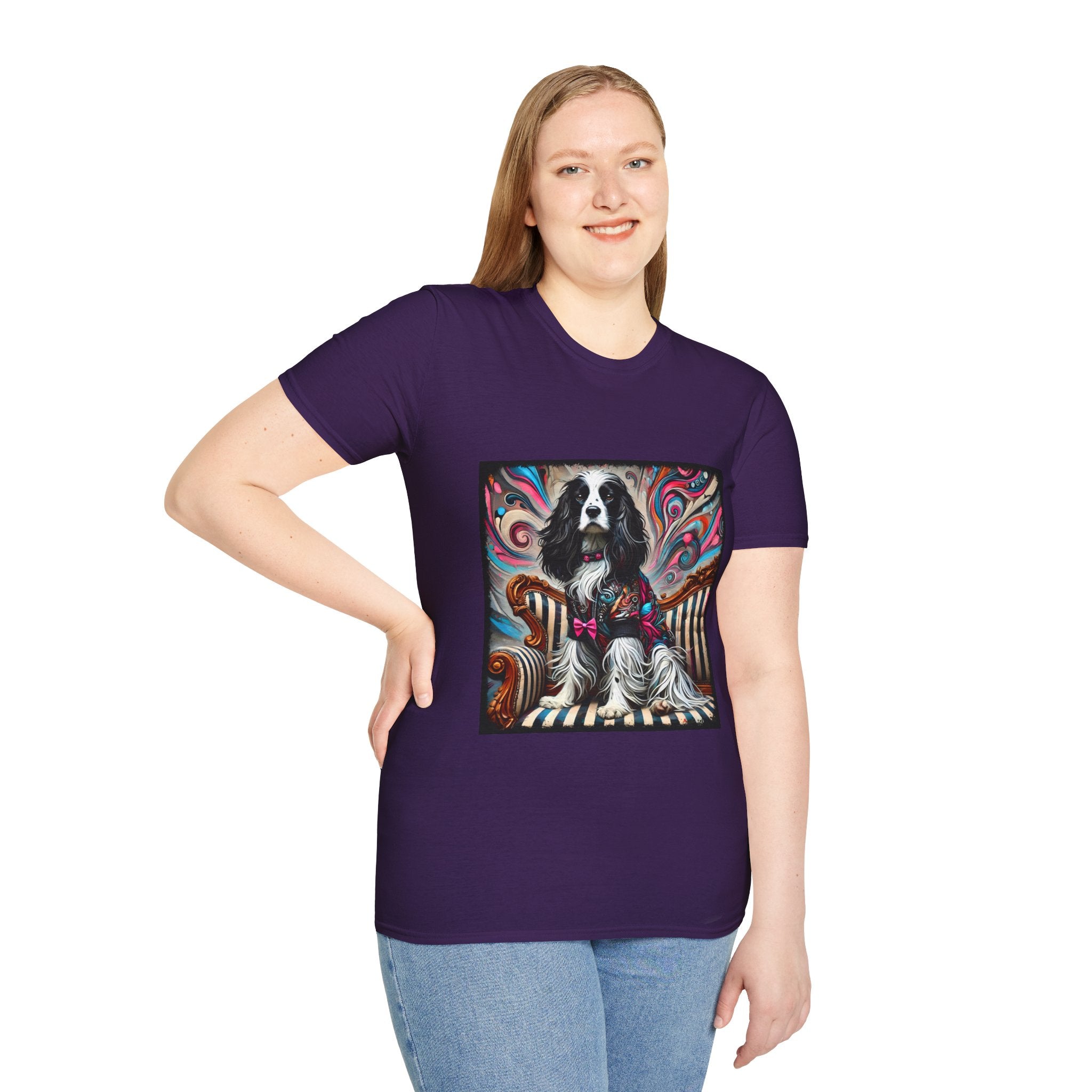 English Springer Spaniel Pink Rocker | Unisex Dog T-Shirt