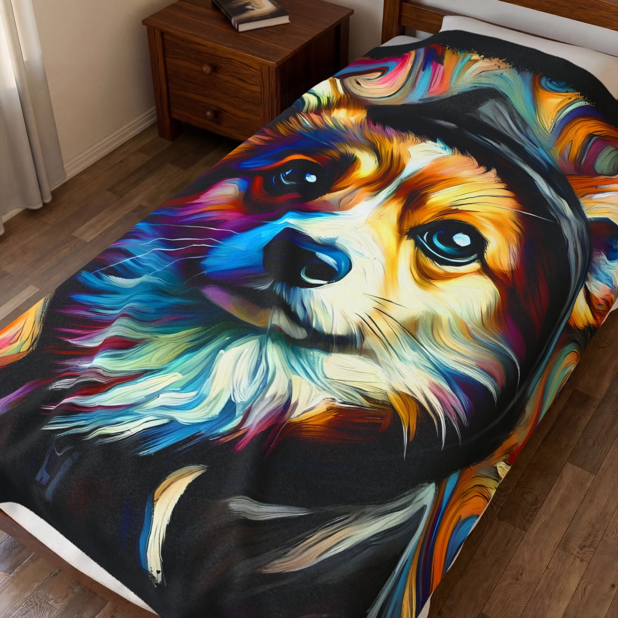 Pembroke Welsh Corgi Blanket | Relaxed Swirl Dog Lover Gift