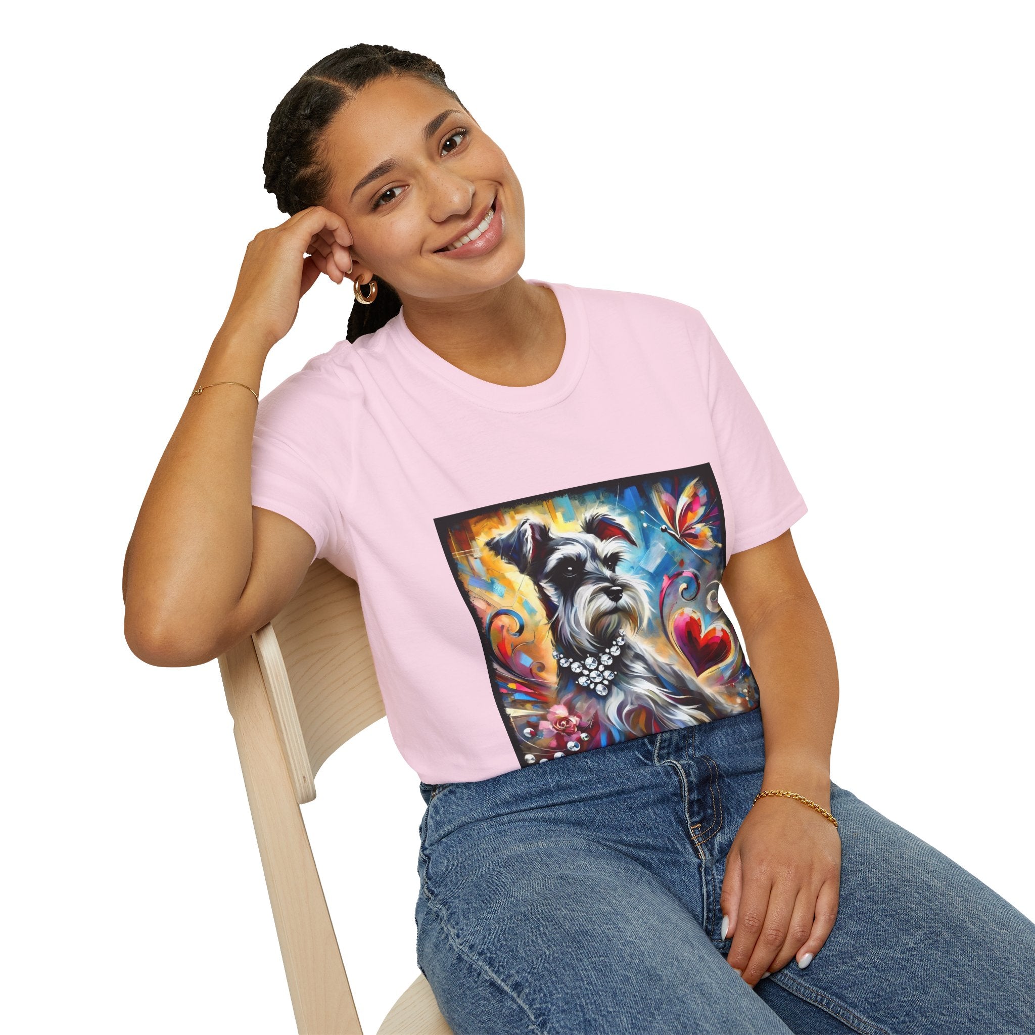 Schnauzer Bold Butterfly Classic | Unisex Dog T-Shirt