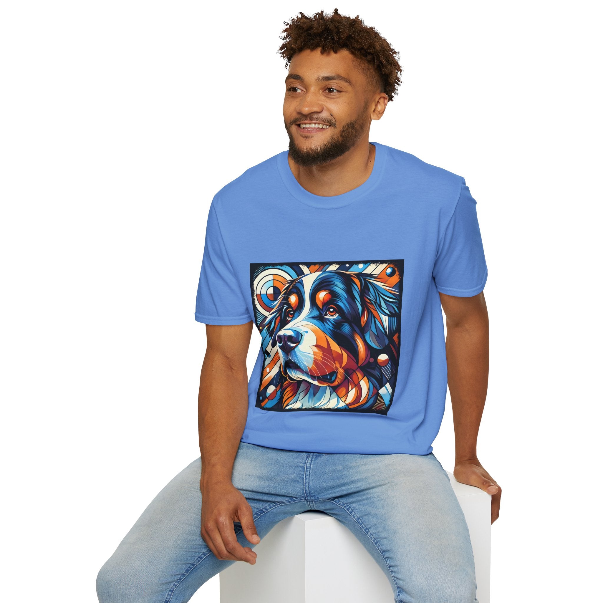 Bernese Mountain Dog Bold Geometric | Unisex Dog T-Shirt