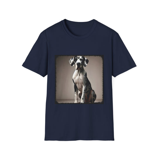 Great Dane Classic Portrait design dog lover unisex t-shirt in navy