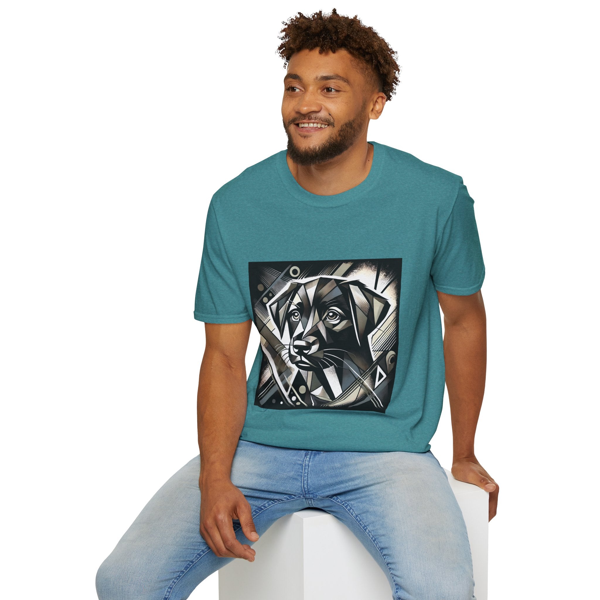 Labrador Retriever B&W Bold Geometric | Unisex Dog T-Shirt
