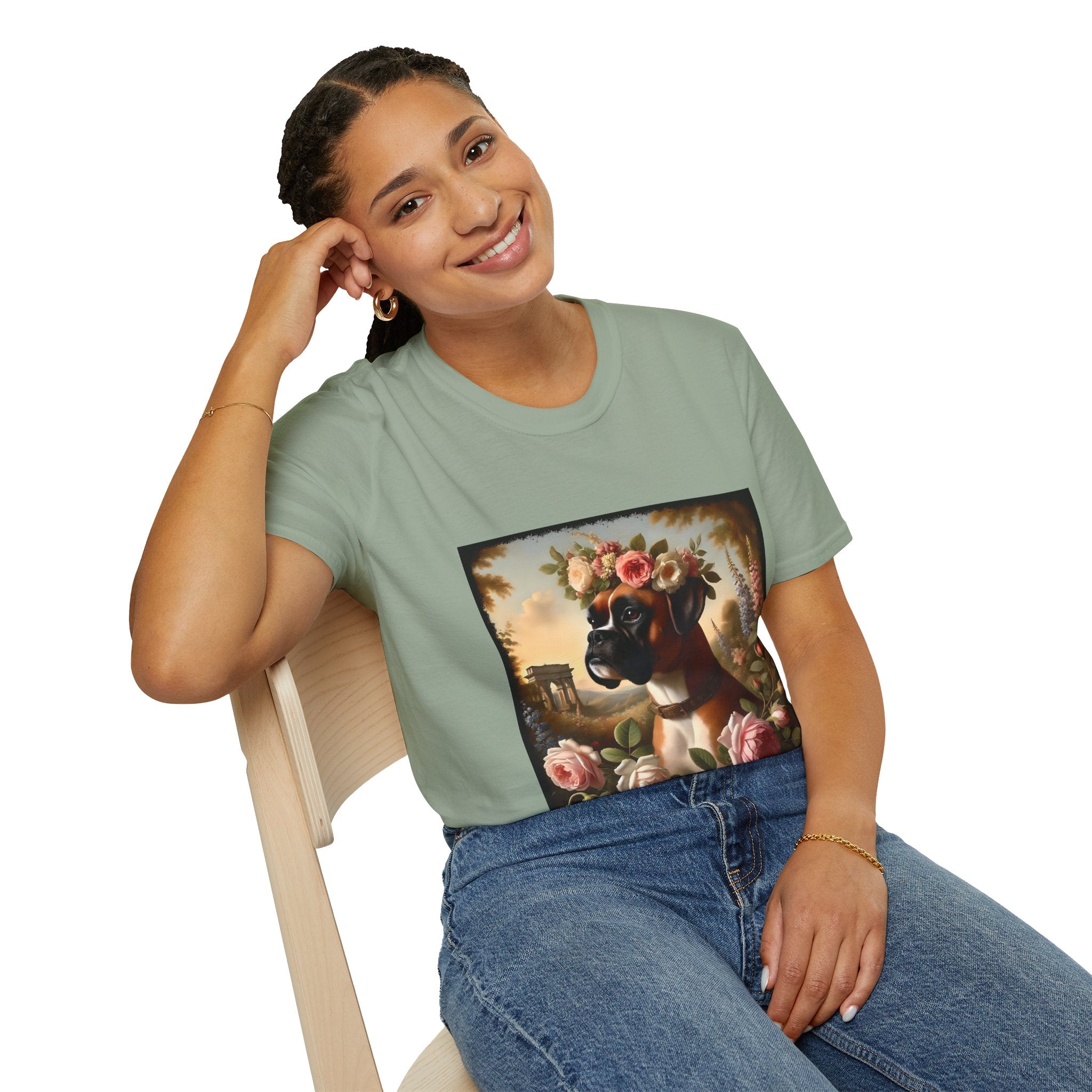 Boxer Botanical Beauty | Unisex Dog T-Shirt