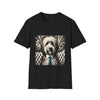 Sheepadoodle B&W Bold Eyes | Unisex Dog T-Shirt