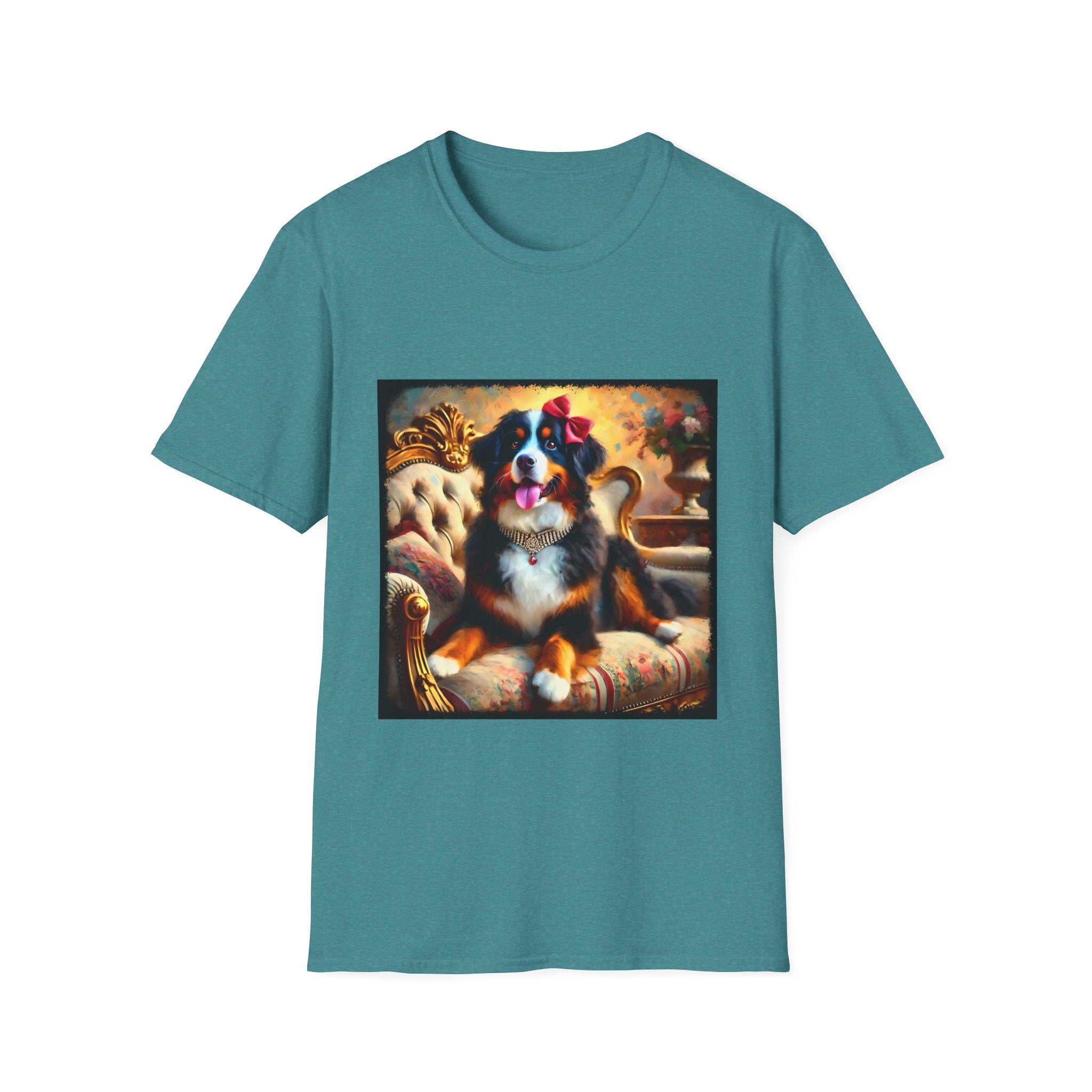 Bernese Mountain Dog Diamond Bow Classic| Unisex Dog T-Shirt