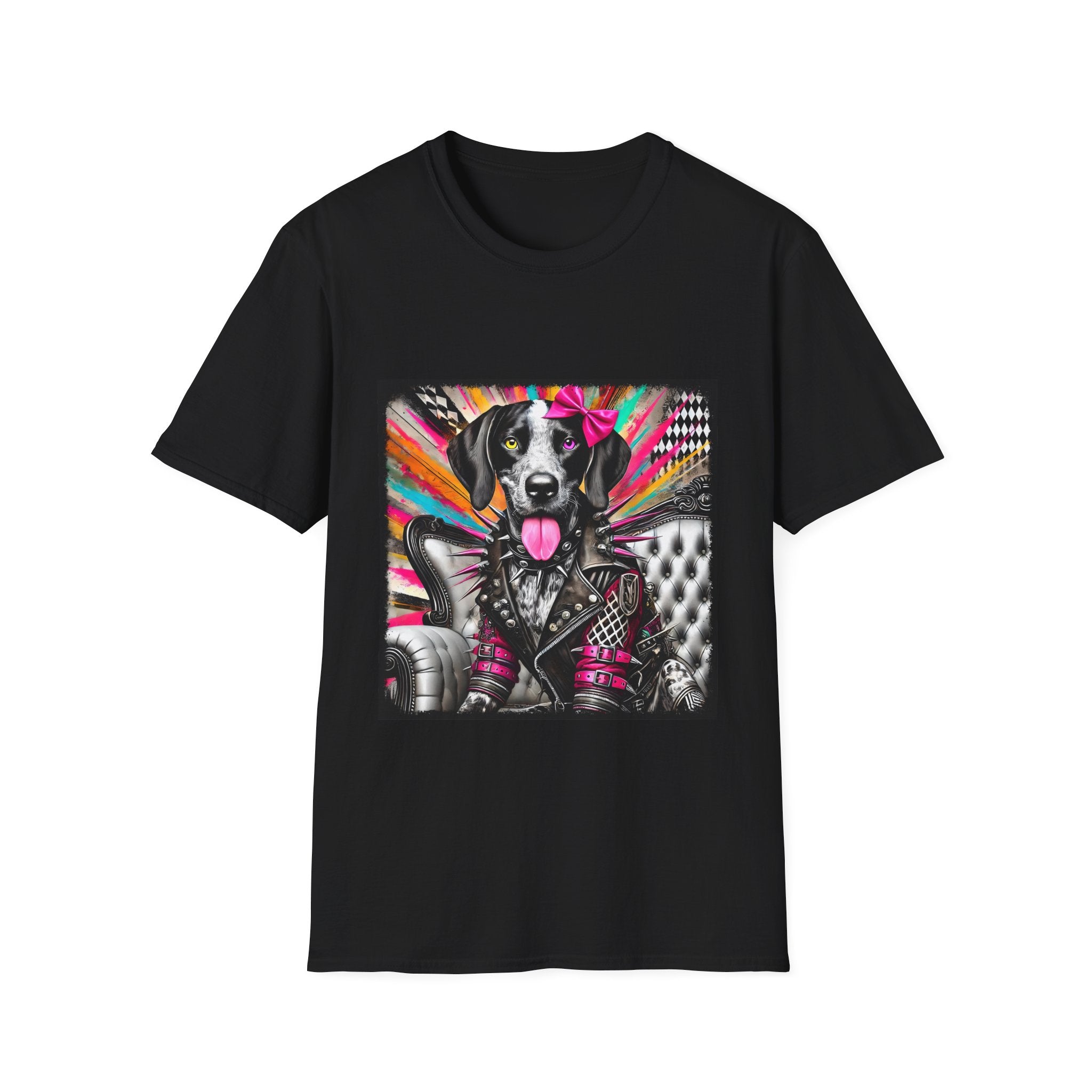 German Shorthaired Pointer Multicolor Rocker | Unisex Dog T-Shirt