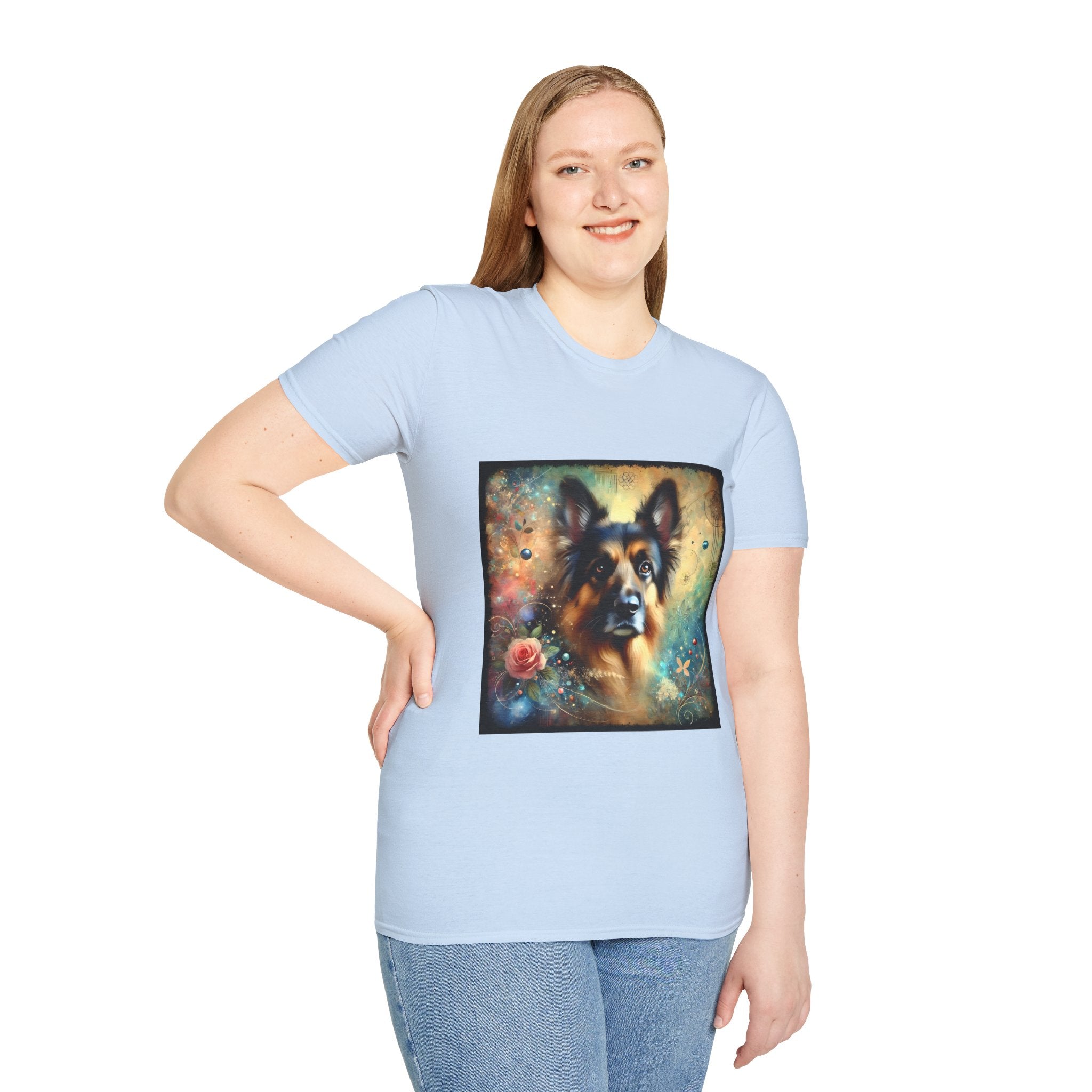 German Shepherd Rose Classic | Unisex Dog T-Shirt