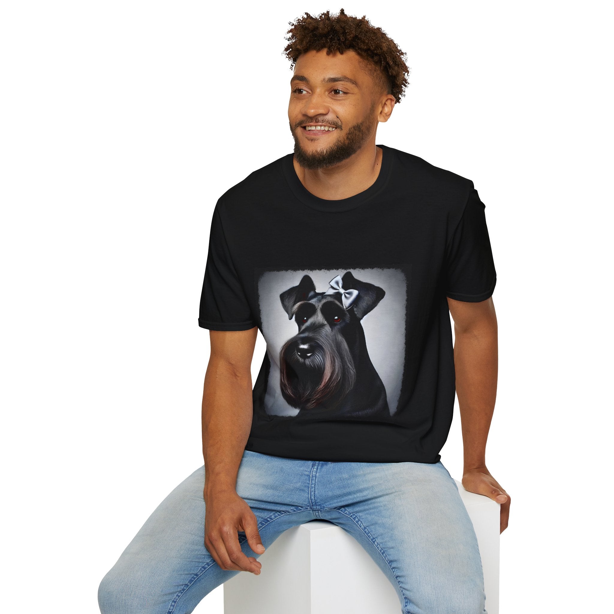 Schnauzer Bow Baddie | Unisex Dog T-Shirt