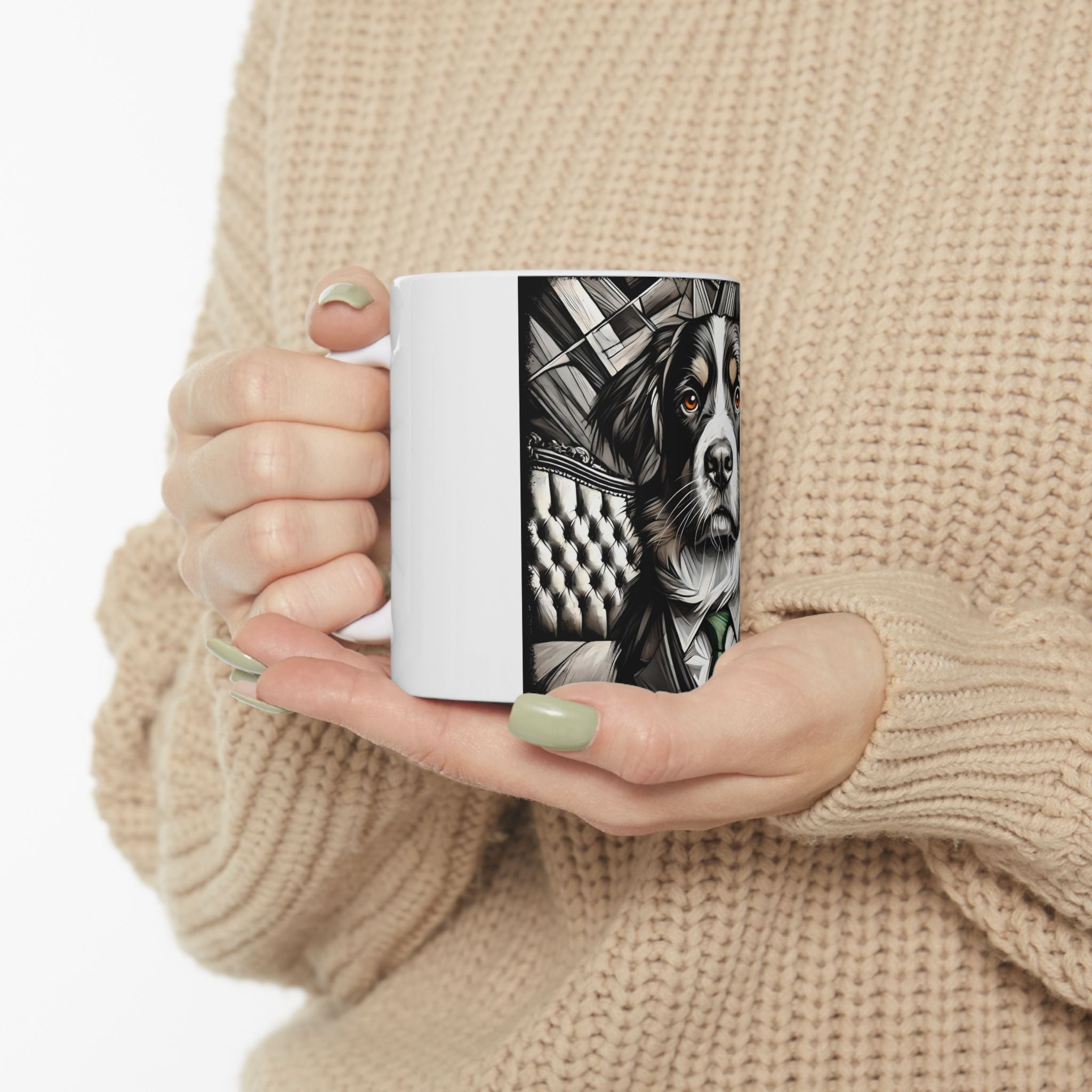 Bernese Mountain Dog Mug | B&W Bold Eyes Dog Lover Gift