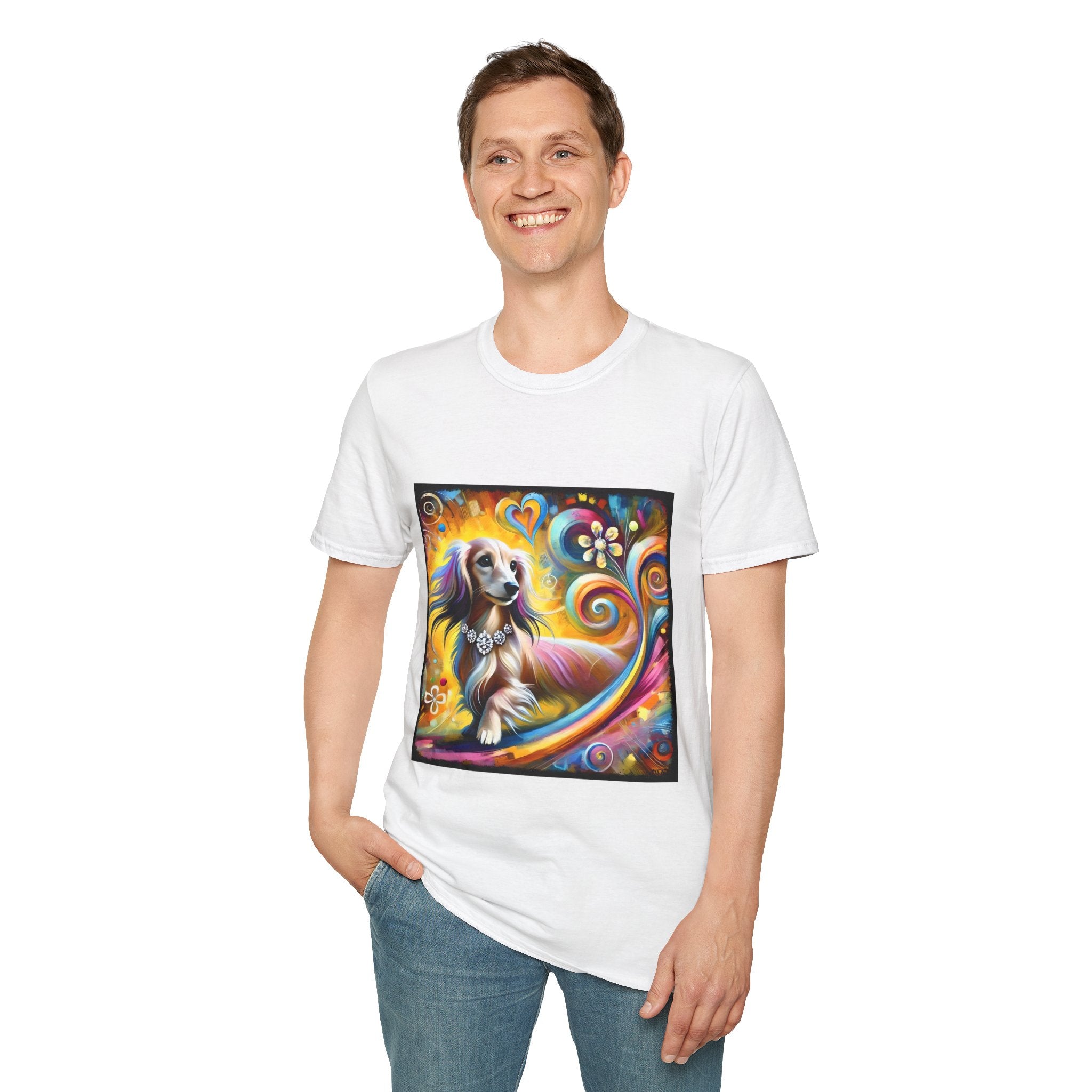 Dachshund Bold Diamond Swirl | Unisex Dog T-Shirt