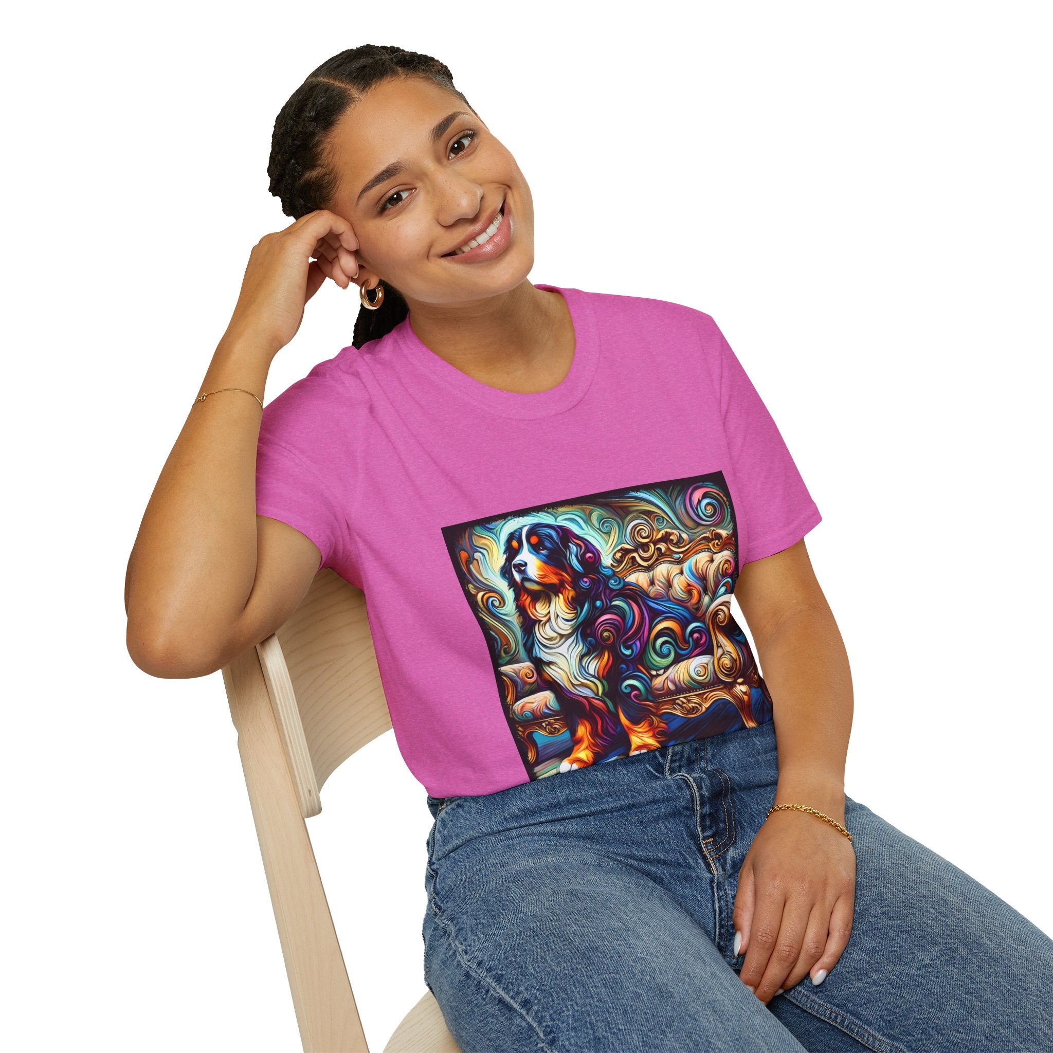 Bernese Mountain Dog Majestic Swirl | Unisex Dog T-Shirt