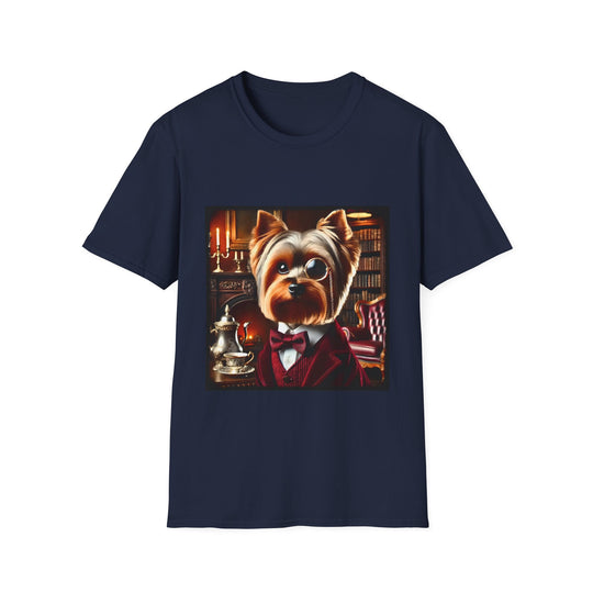 Yorkshire Terrier Smarty Pants design dog lover unisex t-shirt in navy