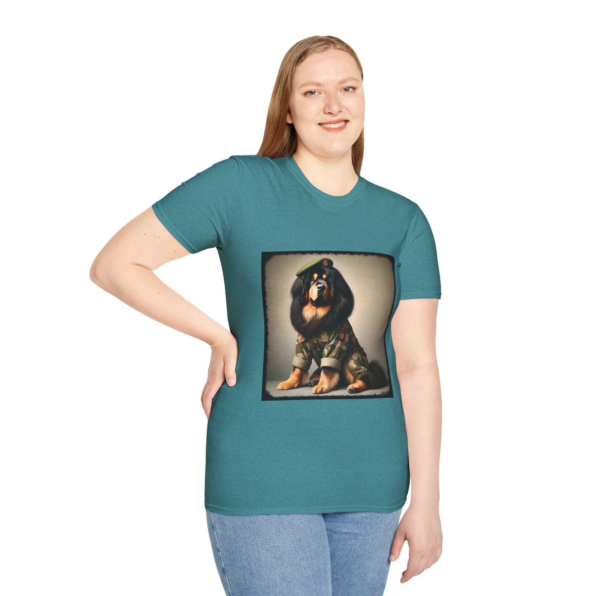 Tibetan Mastiff Camo Cutie | Unisex Dog T-Shirt