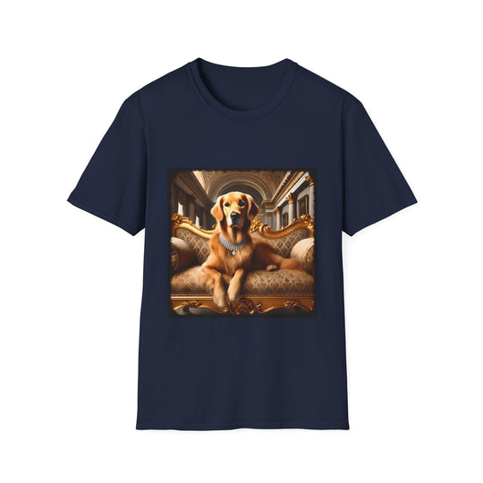 Golden Retriever Loyal Duchess design dog lover unisex t-shirt in navy