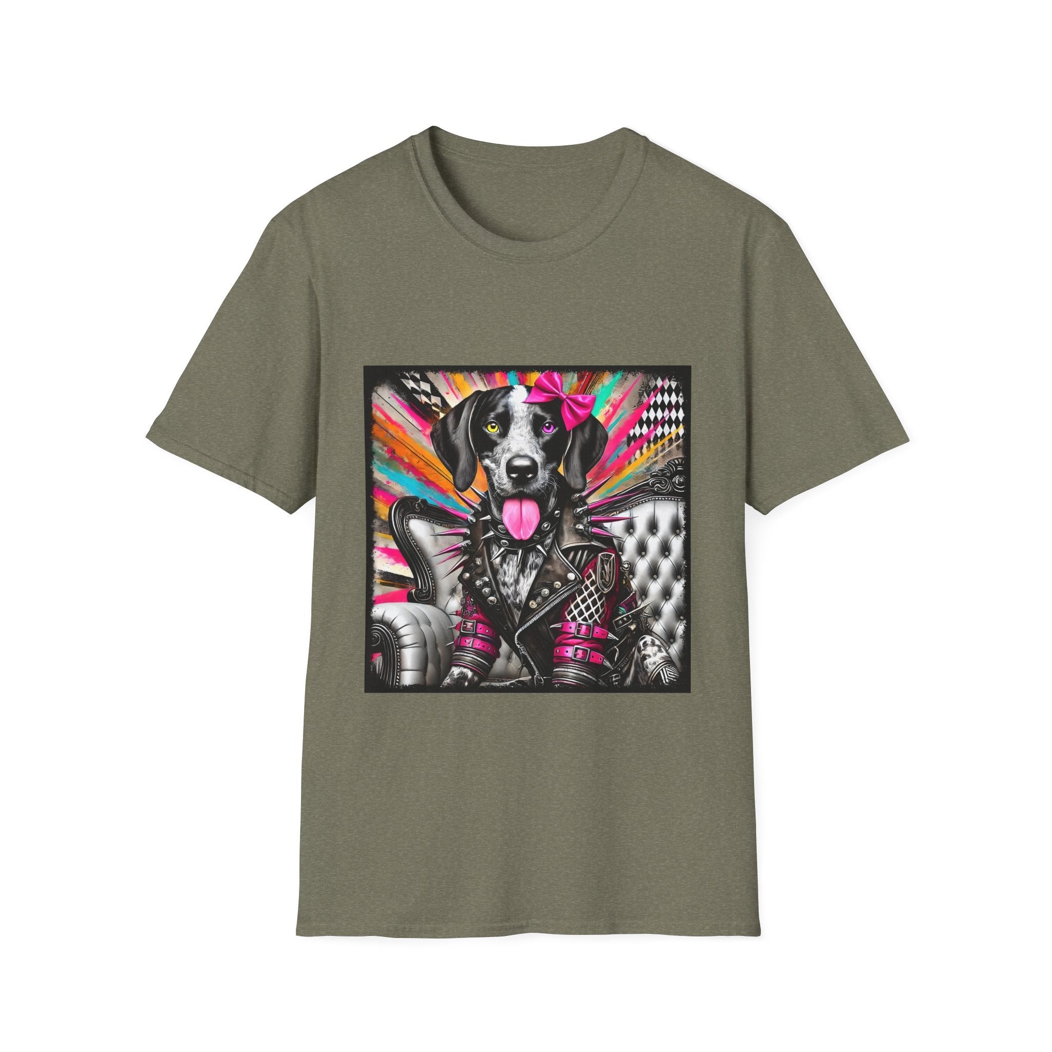 German Shorthaired Pointer Multicolor Rocker | Unisex Dog T-Shirt