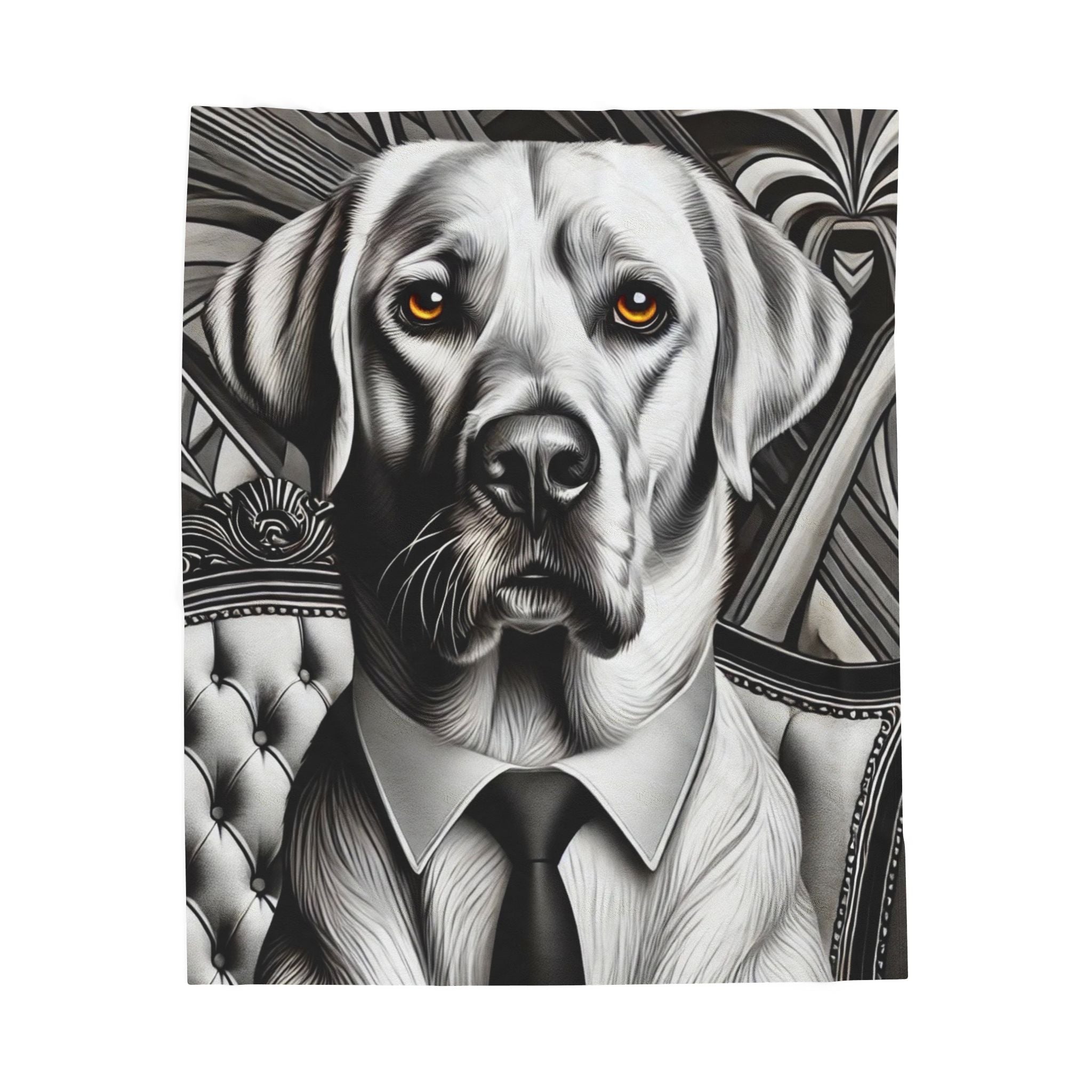 Labrador Retriever Blanket | B&W Sweet Brown Eyes Dog Lover Gift
