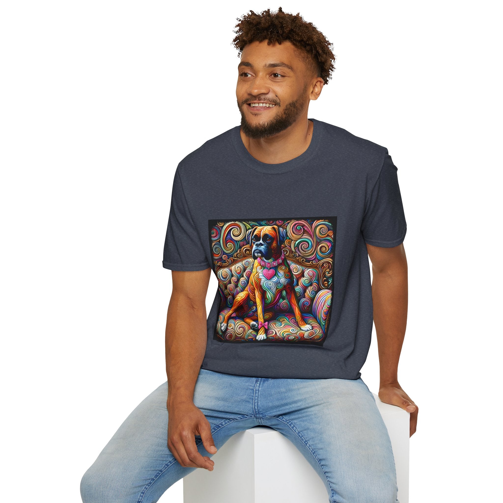 Boxer Love Swirl | Unisex Dog T-Shirt