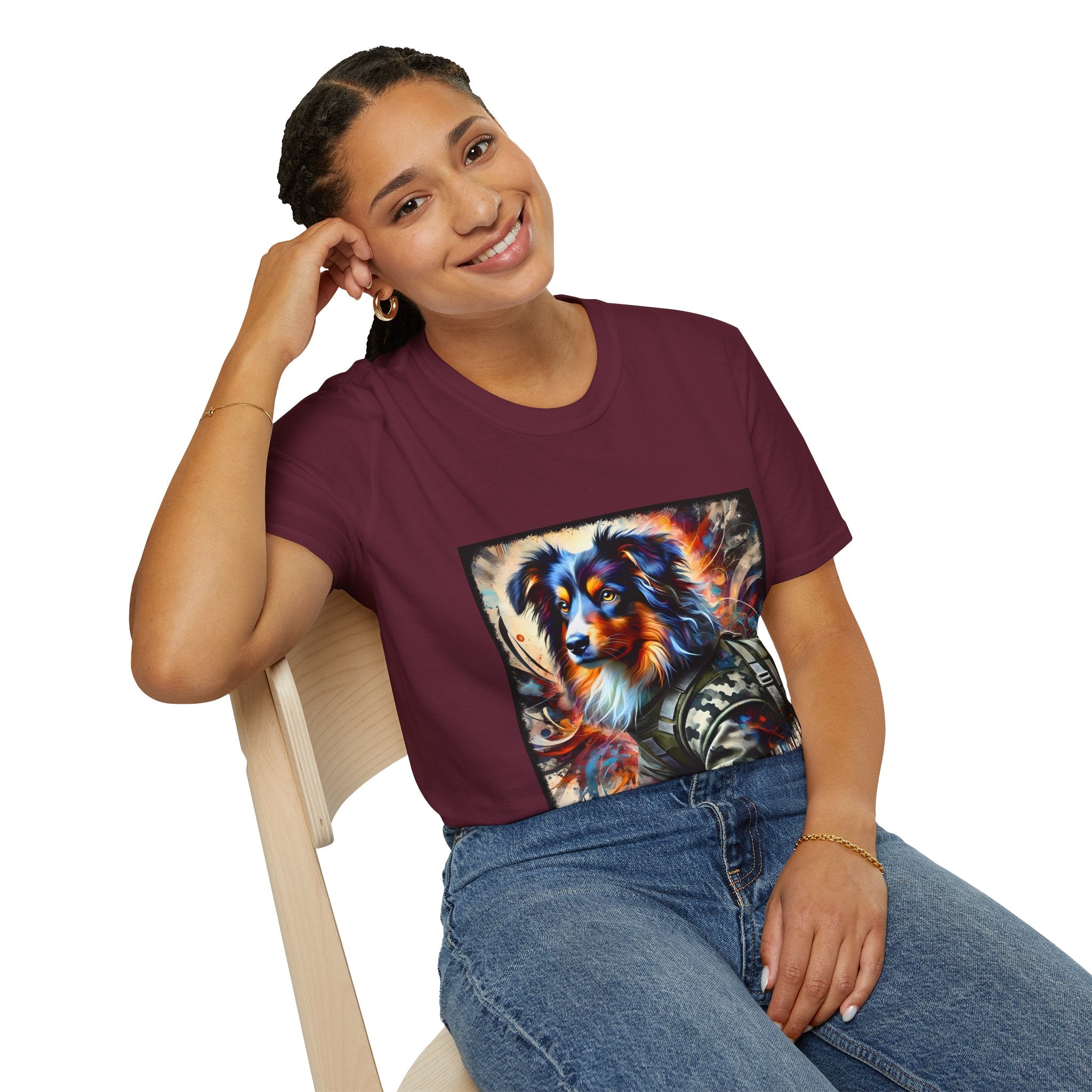 Miniature American Shepherd Camo Classic | Unisex Dog T-Shirt