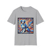 Miniature American Shepherd Blue Merle Swirl | Unisex Softstyle T-Shirt