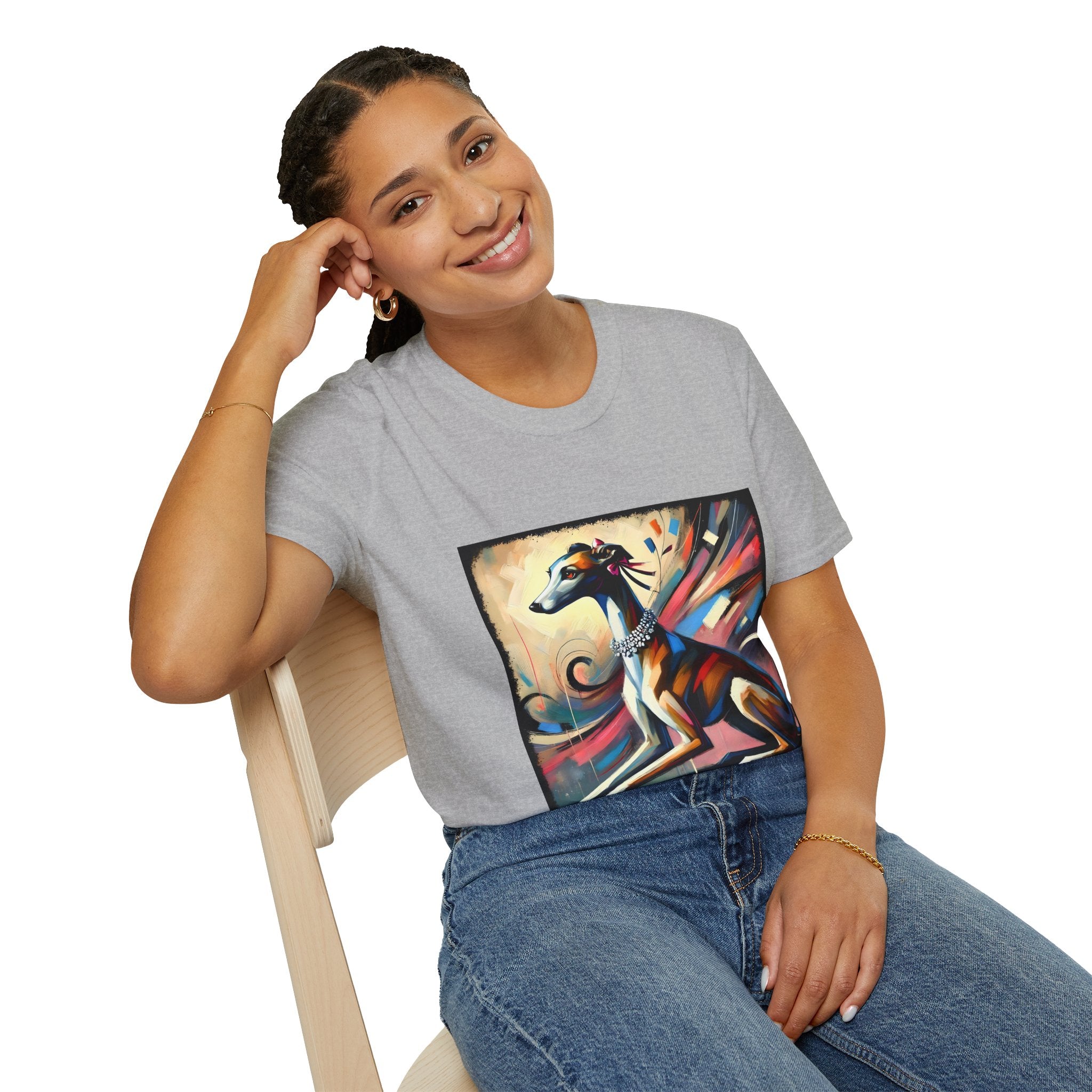 Greyhound Bold Pastel Classic  | Unisex Dog T-Shirt