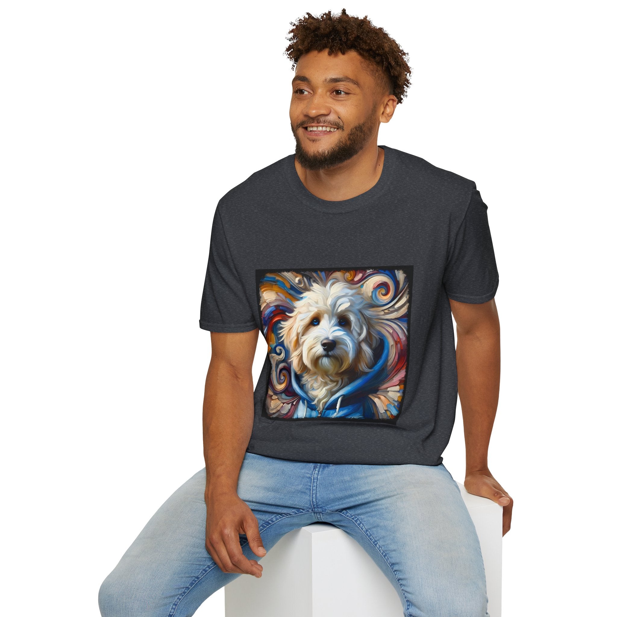 Sheepadoodle Blue Hoodie Swirl | Unisex Dog T-Shirt