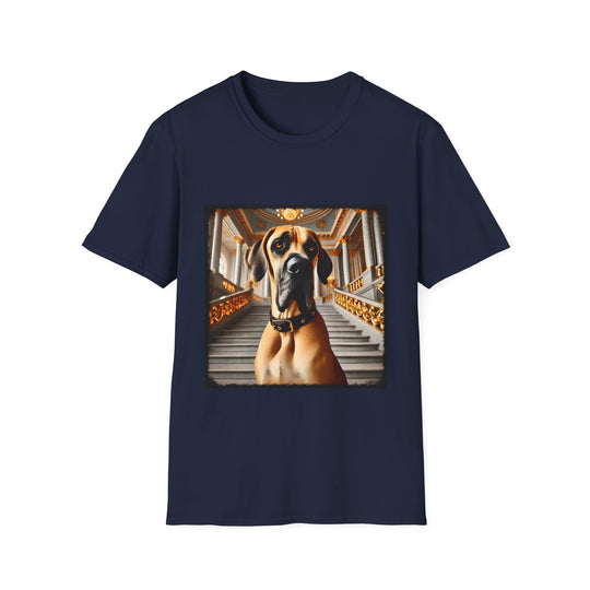Great Dane Rich Rogue design dog lover unisex t-shirt in navy