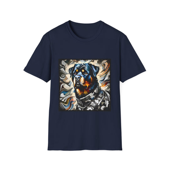 Rottweiler Bold Camo Classic design dog lover unisex t-shirt in navy