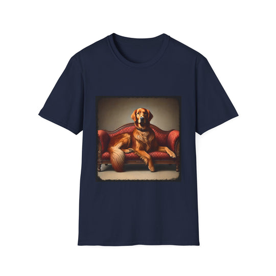 Golden Retriever Red Prince design dog lover unisex t-shirt in navy