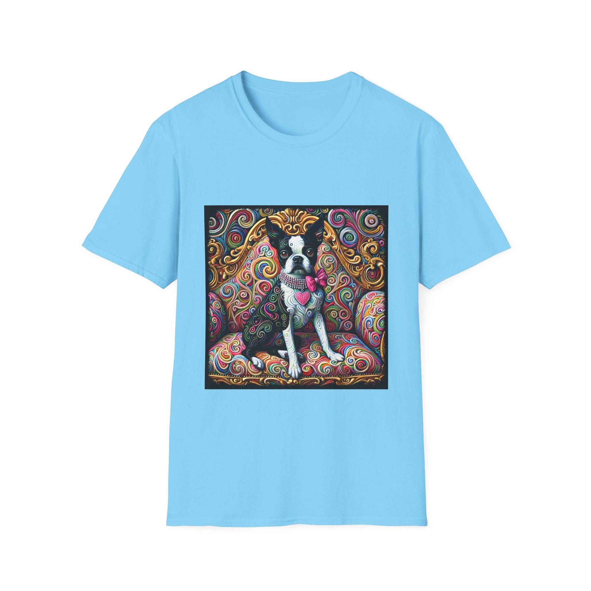 Boston Terrier Love Swirl | Unisex Dog T-Shirt
