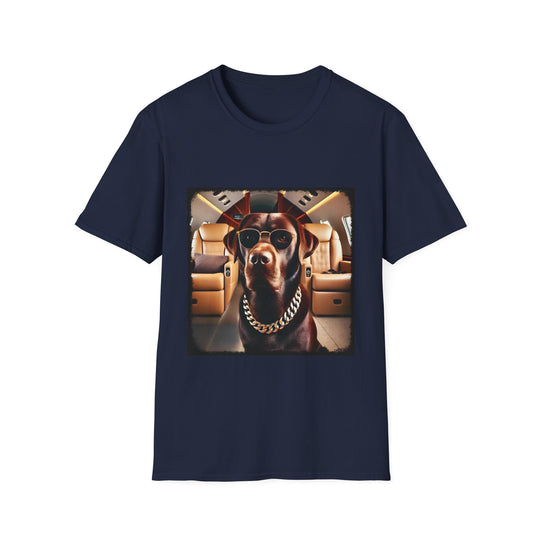 Labrador Retriever Expensive Chocolate design dog lover unisex t-shirt in navy