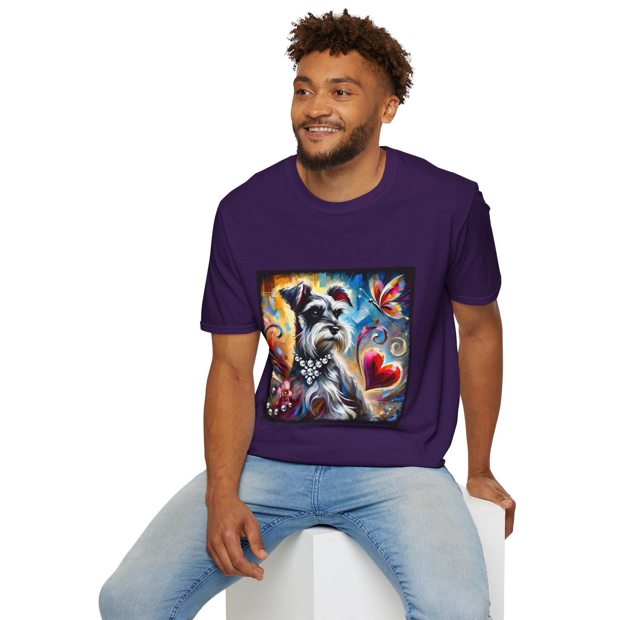 Schnauzer Bold Butterfly Classic | Unisex Dog T-Shirt